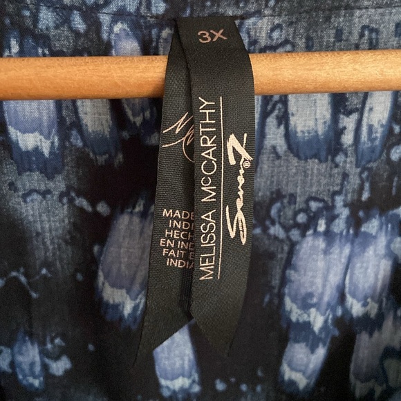 3X Melissa McCarthy Rhythm Blues Maxi Dress with Drawstring Tie Belt - Picture 5 of 17